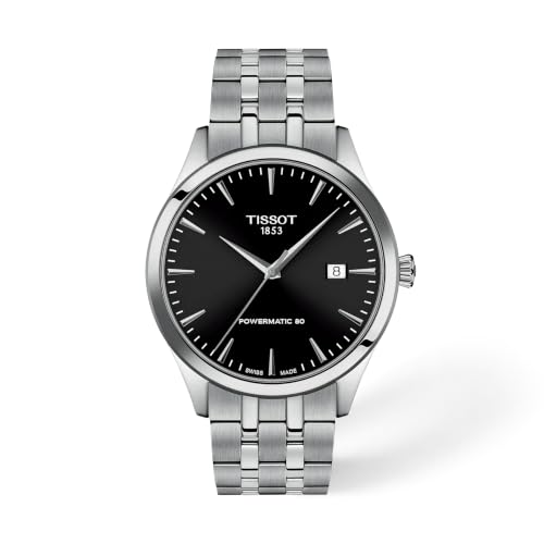 Tissot Classic Dream 40mm, Swiss Automatic Watch for Men, Stainless Steel Case, Black Dial, T1584071105100