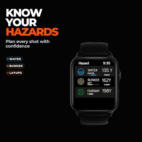 NAVO W1 Golf GPS Watch – Front, Middle & Back Distances, Hazard Tracking, No Subscription