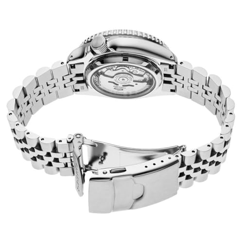 SEIKO SSK019 Automatic Watch for Men - 5 Sports Collection - Men's Sport Watch, Stainless Steel, Charcoal Dial, GMT Hand - Water-Resistant 100M