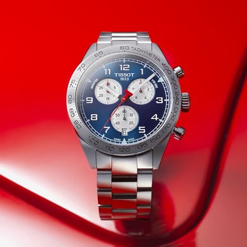 Tissot mens Tissot PRS 516 Chronograph 316L stainless steel case Quartz Watch Set, Grey, Stainless steel, 22 (T1316171104200)