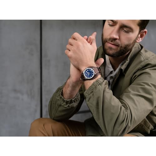Bulova Marc Anthony Sport Strap Quartz Watch, Stainless Steel, Sapphire Crystal, Blue and Brown
