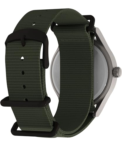 Timex Men's Expedition Scout 40mm Watch - Green Strap Blue Dial Titanium Case