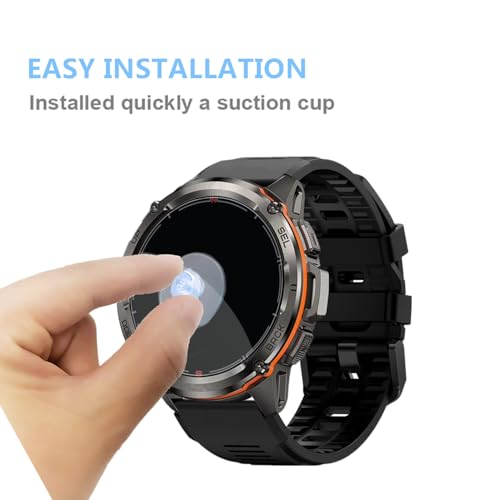 Aemus Screen Protector For Tank T4 / T3 Ultra Smart Watch 1.43” (3 Pack) Clear Tempered Glass protective film Compatible for AMAZTIM/KOSPET TANK T3 Ultra 2 GPS Smart Watch