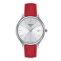 Tissot Womens Bella Ora 316L Stainless Steel case Quartz Watch, Red, Leather, 16 (T1032101603100)