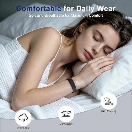 Nylon Sport Replacement Strap Compatible with Google Fitbit Air (Black)