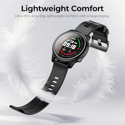 SILLAID Golf GPS Watch, 1.43" AMOLED Touchscreen Display, Lightweight Golf Watch with 40,000+ Preload Courses, Green View, Slope Mode, 6 Hazard Distances, App Sync, Golf Watches for Men
