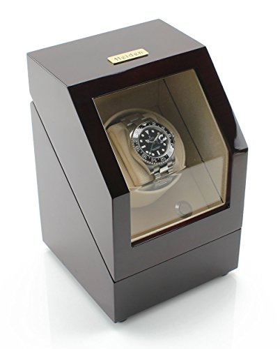 Heiden Single Watch Winder - Japanese Motor - AC Adapter Included - Can Run on Batteries - 12 Multiple Settings - Zero Magnetization Single Watch Winder (Cherry Wood)