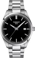 Tissot PR 100 40mm, Swiss Quartz Watch for Men, Stainless Steal Case, Black Dial, T1504101108100