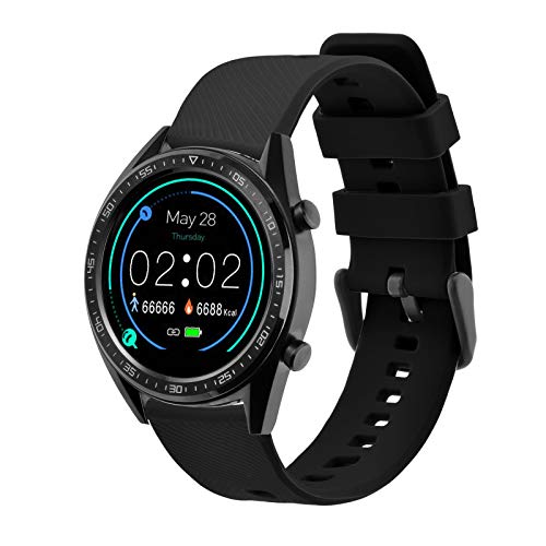 BISONSTRAP Watch Strap 20mm, Quick Release Silicone Watch Bands for Men Women (Black, Black Buckle)