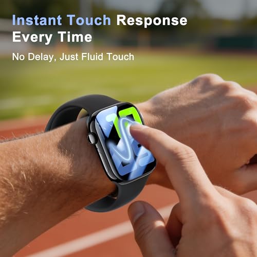JavoYion 6 Pack Screen Protector for Apple Watch Series 11 / 10 42mm [Auto Alignment Box], Bubble Free Easy Install, Edge to Edge Coverage, Touch Sensitive, Anti Scratch Flexible Soft Film for Beginners