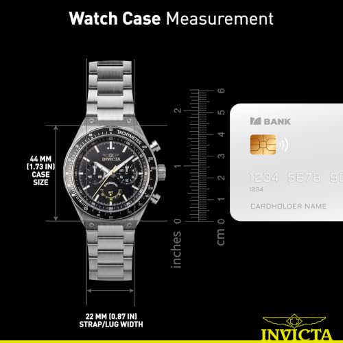 Invicta Speedway Gearshift Men's Watch - 44mm, Steel & Black (49376)