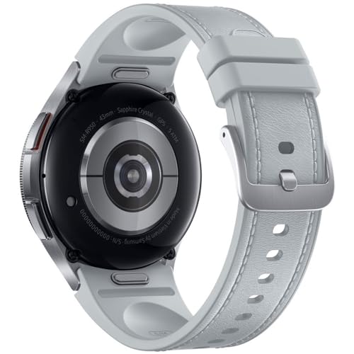 Samsung Galaxy Watch 6 Classic 43mm Smartwatch with Rotating Bezel, Fitness Tracker, Advanced Sleep Coaching, Heart Monitor - Silver (Renewed)