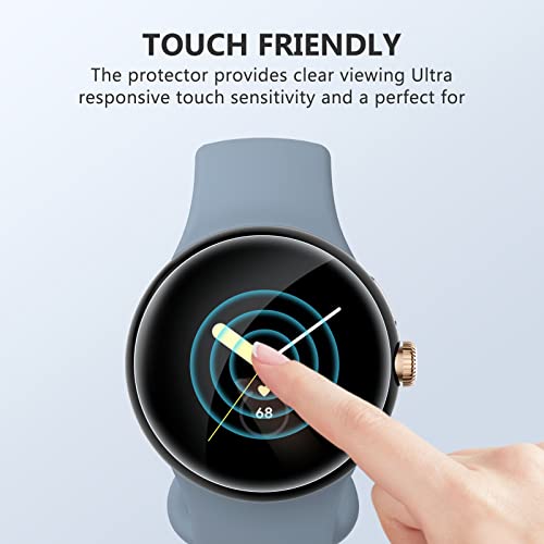 EGV 6 Pack for Google Pixel Watch 41mm Screen Protector, Pixel Watch 4/3/2/1 Screen Protector [Upgrade Flexible Film] Self-Healing, Anti-Scratch, [Non-Bubbles] Soft HD TPU