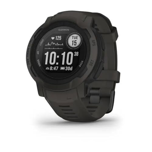 Garmin 010-02626-10 Instinct 2, Rugged Outdoor Watch with GPS, Built for All Elements, Multi-GNSS Support, Tracback Routing and More, graphite (Renewed)