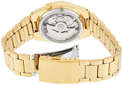 Seiko Men's SNKL26 Gold Plated Stainless Steel Analog with White Dial Watch