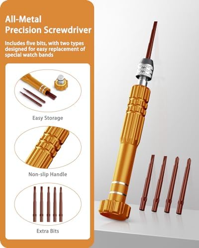 EasyTime Watch Repair Tool Kit for Watch Link Removal and Battery Replacement, 149 PCS Watch Back Remover for DIY Beginners Professional Collectors with Case and Instructions