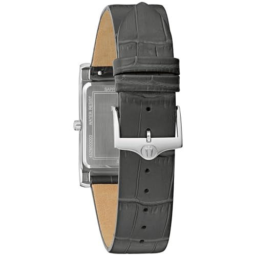 Bulova Men's Classic Sutton 3-Hand Calendar Quartz Leather Strap, Patterned Dial, Sapphire Crystal, 29 x 41mm