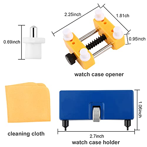 Watch Battery Replacement Kit - 9 PCS Professional Tool Set with Adjustable Case Opener, Back Remover, Holder & Precision Tools
