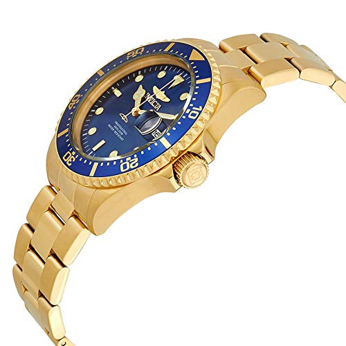 Invicta Men's Pro Diver Quartz Watch with Stainless Steel Strap, Gold, 22 (Model: 22063)