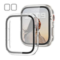 2 Pack Case with Tempered Glass Screen Protector for Apple Watch SE3(2025) SE2 Series 6/5/4/SE 40mm,JZK Slim Guard Bumper Full Coverage Hard PC Protective Cover Ultra-Thin Cover for iWatch 40mm,Clear