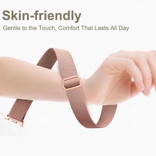 8 Pack Stretchy Band Compatible with Samsung Galaxy Watch 8 Band 40mm 44mm, Samsung Galaxy Watch 8 Classic 46mm, Soft Nylon Fabric Water-Resistant Elastic Solo Loop Sport Replacement Straps for Women Men