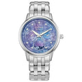 Citizen Women's Eco-Drive Calendrier, Moon Phase Diamond Accents Dial, Silver-Tone Stainless Case and Bracelet Watch (Model: FD0000-52N)