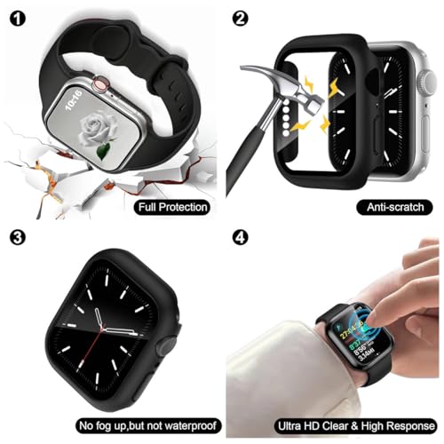 16 Pack Band Compatible with Apple Watch Bands 40mm for Women Men, Screen Protector Case Band&Organizer for iWatch Series 6 5 4 SE（Please select the correct size）