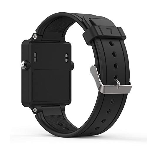 Meifox Compatible with Garmin Vivoactive Band,Solf Silicone Wristband Replacement Bands for Garmin Vivoactive Watch(Black)