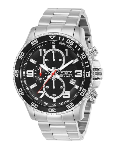 Invicta Men's 14875 Specialty Chronograph Black Textured Dial Stainless Steel Watch