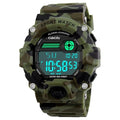 CakCity Boys Camouflage LED Sport Watch,Waterproof Digital Electronic Casual Military Wrist Kids Sports Watch with Silicone Band Luminous Alarm Stopwatch Watches