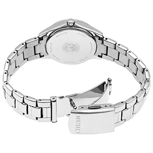 Citizen Women's Eco-Drive Dress Classic Crystal Watch in Stainless Steel, Pink Dial (Model: FE1140-86X)