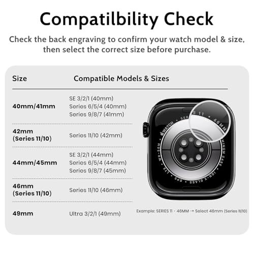 amBand Bands Case Compatible with Apple Watch Series 11/10 46mm for Men, M1 Sport Rugged Heavy Duty Cover Tactical Strap Military Grade Protective Bumper Protector for iWatch 46 mm Men Black