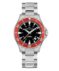 Hamilton Khaki Navy Scuba Automatic Men's Watch, 40mm Stainless Steel Case, Swiss Made, Black Dial Analog Wrist Watch, 100m Waterproof, Sapphire Crystal, 3-Hand Movement, Stainless Steel Strap