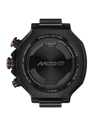 Tissot T-Race MotoGP Limited Edition 45mm, Swiss Quartz Watch for Men and Women, Stainless Steel Case, Red Dial, T1414173742200