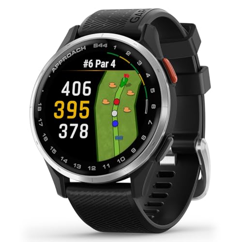 Garmin Approach S44 (Silver/Black) Golf GPS Smartwatch PlayBetter Bundle