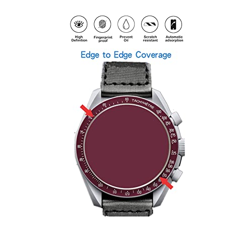 MIHENCE Compatible for Swatch MoonSwatch Screen Protector, HD Full Coverage Invisible TPU Screen Protector Compatible for Swatch Speedmaster Moonswatch (3PCS)
