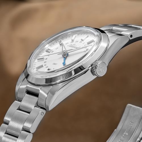 Addiesdive AD2065 36mm 515 GMT Mens Watch Sapphire Crystal Glass BGW9 Luminous 10Bar Water Resistant, White Dial