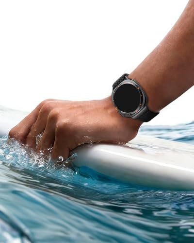 BandRain Compatible with Samsung Galaxy Watch Ultra Bands 47mm, Upgrade Parachute-style Buckle, Stretchy Braided Sport Strap for Galaxy Watch 7 Ultra Band 2024 Men Women (Black)
