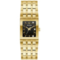Bulova Marc Anthony Ladies Modern Quadra Diamond Gold Stainless Steel Watch,Black Dial, Style:97P167