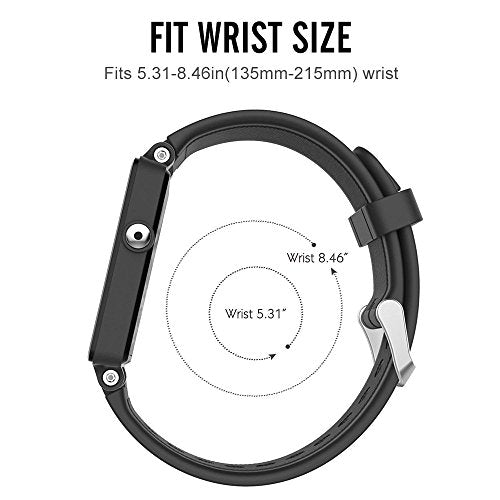 Meifox Compatible with Garmin Vivoactive Band,Solf Silicone Wristband Replacement Bands for Garmin Vivoactive Watch(Black)