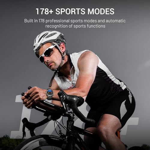 2026 Smart Watch for Men, Standalone GPS & Offline Maps, 5ATM Waterproof, 1.43" AMOLED, 4GB RAM, 178 Sports Modes, Compass, Heart Rate/SpO2/Stress/All-Day Sleep Monitor, Compatible Android iOS Black