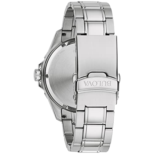 Bulova Men's Marine Star 'Series B' Stainless Steel Watch, Black Sunray Dial Style: 96B382
