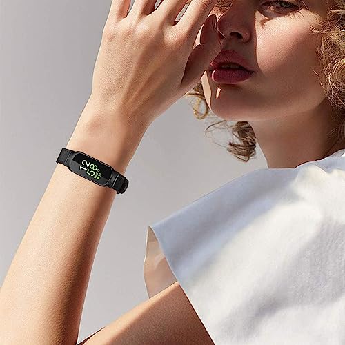 Fintie Bands Compatible with Fitbit Inspire 3 2 1 HR, Soft Genuine Leather Replacement Strap Wrist Band, Black