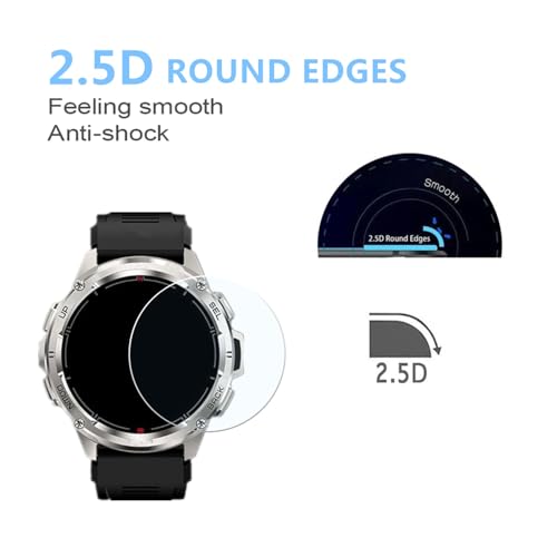 Aemus Screen Protector For Tank T4 / T3 Ultra Smart Watch 1.43” (3 Pack) Clear Tempered Glass protective film Compatible for AMAZTIM/KOSPET TANK T3 Ultra 2 GPS Smart Watch