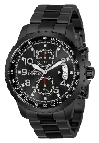 Invicta Men's 13787 Specialty Chronograph Black Dial Black Ion-Plated Stainless Steel Watch