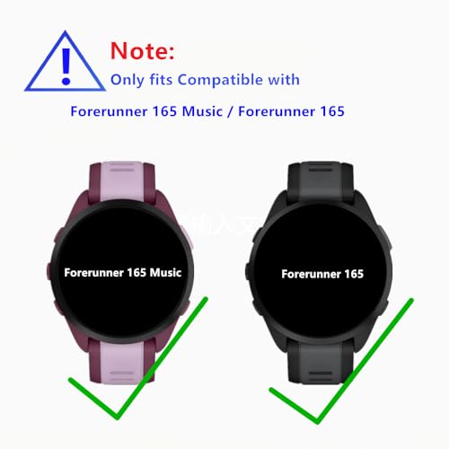 MIHENCE Screen Protector Compatible for Garmin Forerunner 165 Smartwatch,9H Tempered Glass Protective Film Compatible for Forerunner 165 Smartwatch (3PCS), transparent