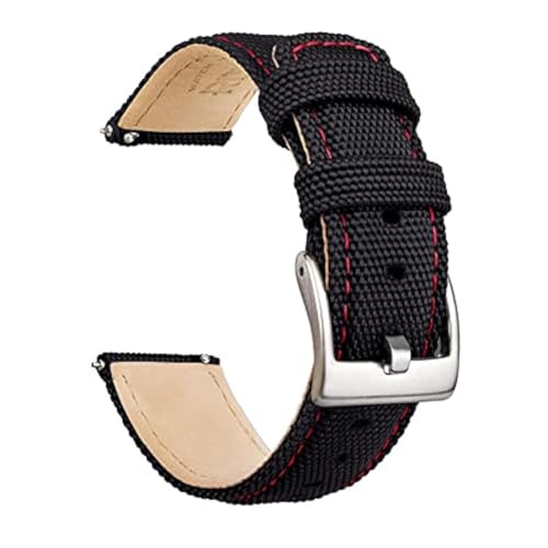 Ritche Christmas Gift 18mm Sailcloth Wristbands Watch Strap, Quick Release Sailcloth Watch Band Padding Design Watch Bands for Men Women, White Elephant Gifts, Stocking Stuffers for Men