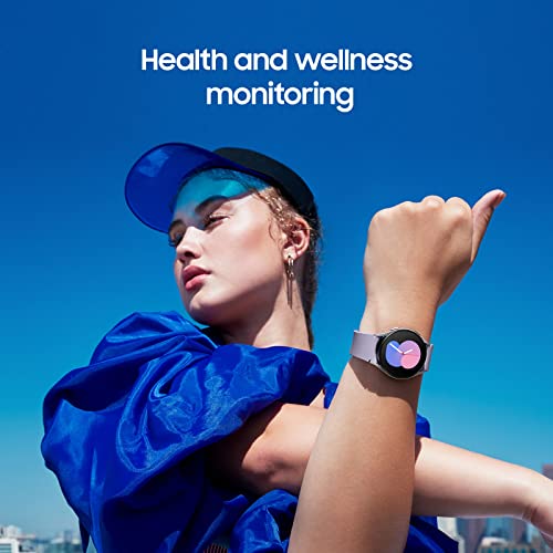 SAMSUNG Galaxy Watch 5 40mm Bluetooth Smartwatch w/Body, Health, Fitness and Sleep Tracker, Improved Battery, Sapphire Crystal Glass, Enhanced GPS Tracking, US Version, Gray (Renewed)