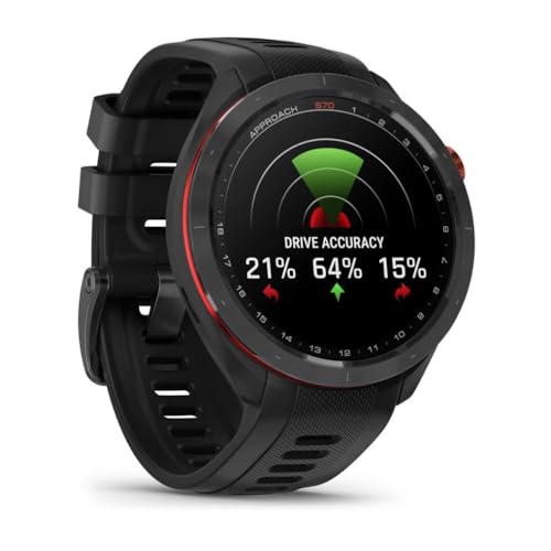 Garmin Approach S70 47MM Black- Golf GPS Fitness Tracker Smartwatch for Men, Lightweight Touchscreen AMOLED Display and Preloaded Courses Bundle with Air Pro TWS Truly Wireless Earbuds - (Color May