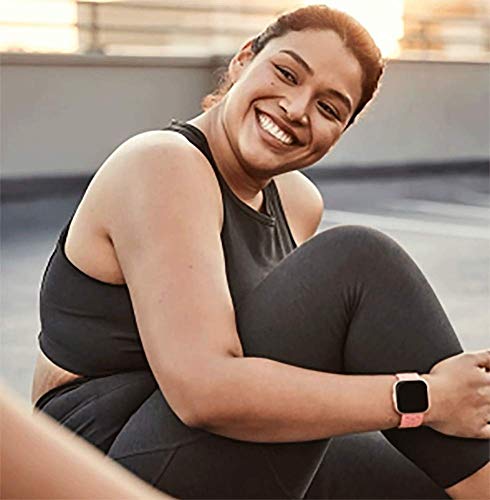 Replacement Bands Compatible with Fitbit Versa/Versa 2 / Versa Lite, Silicone Adjustable Classic Accessory Wristband Fitness Straps for Women Men Small and Large